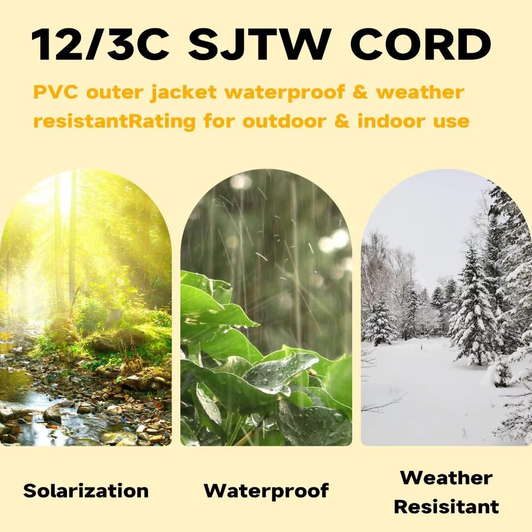 12 Gauge 10 FT Lighted End Outdoor Extension Cord S8183