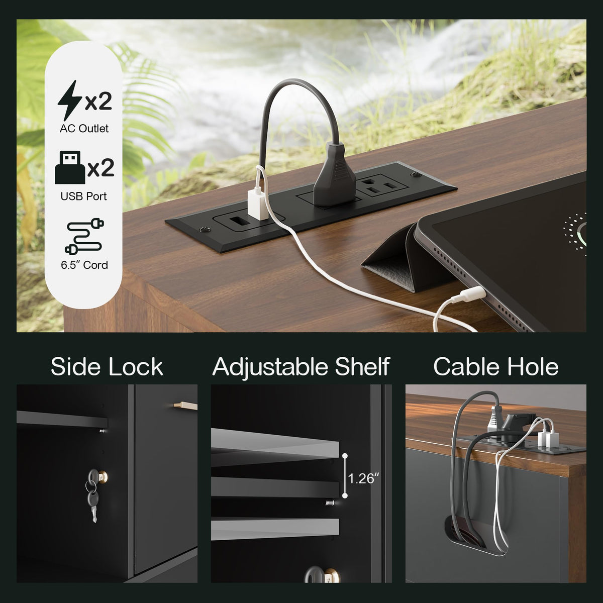 4 Drawer File Cabinet with Lock S94574