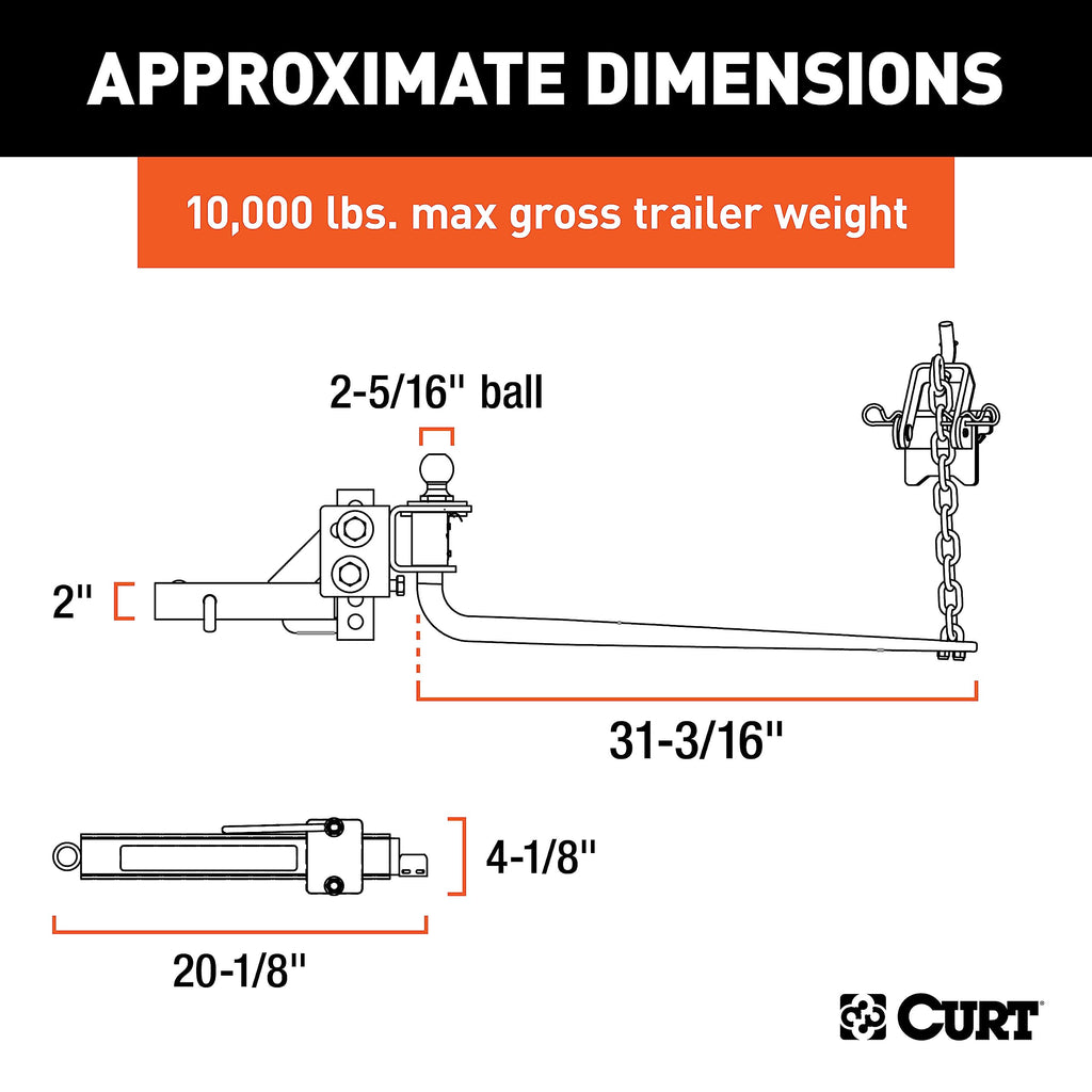 Round Bar Weight Distribution Hitch with Sway Control T864733