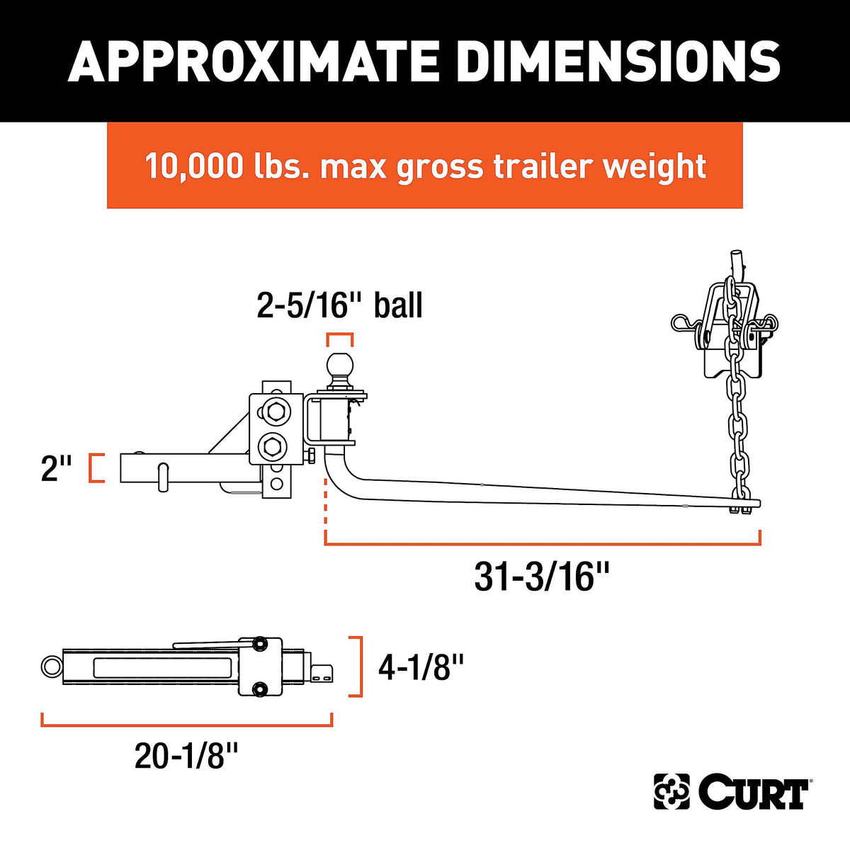 Round Bar Weight Distribution Hitch with Sway Control T864733