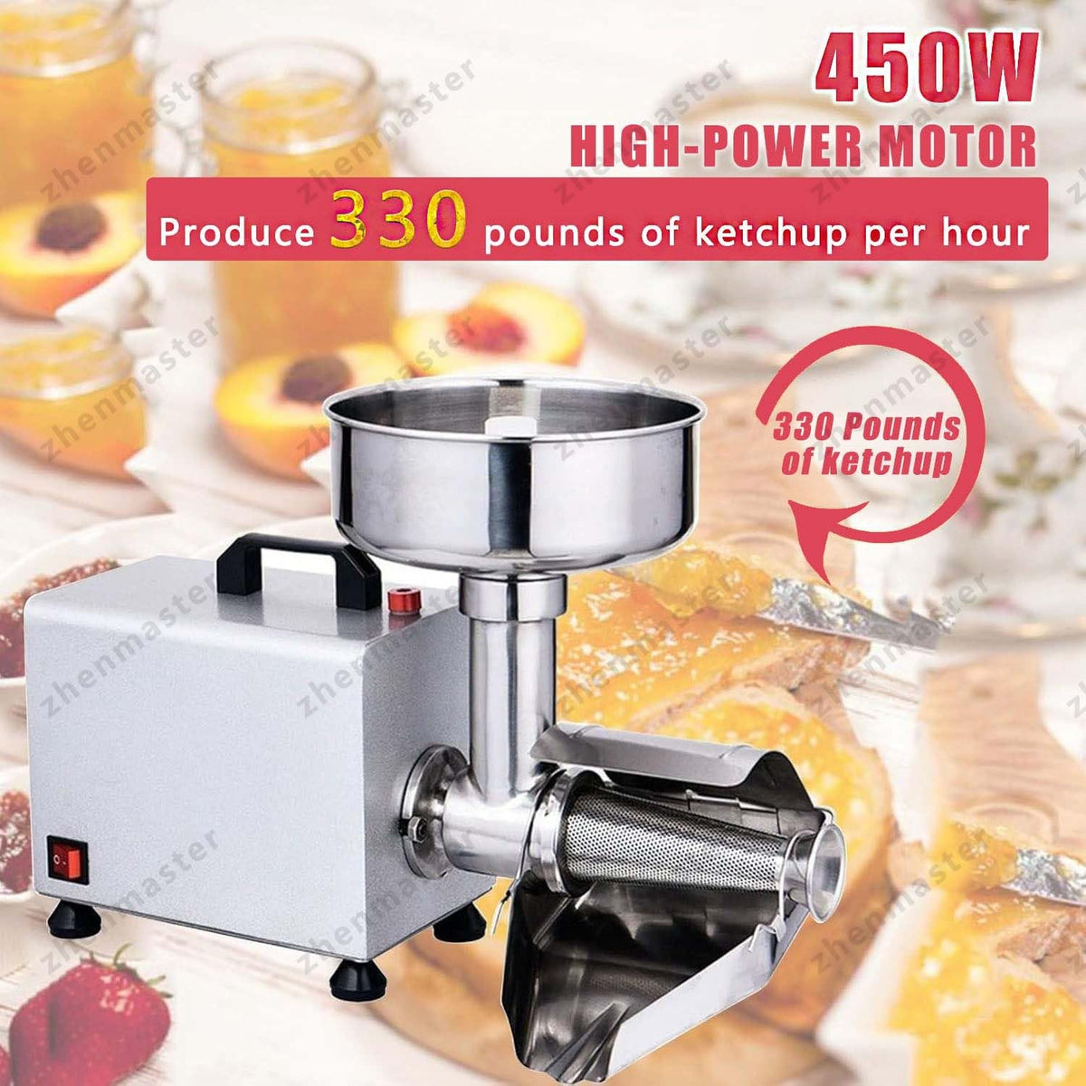450W Stainless Steel Electric Tomato Strainer U86848