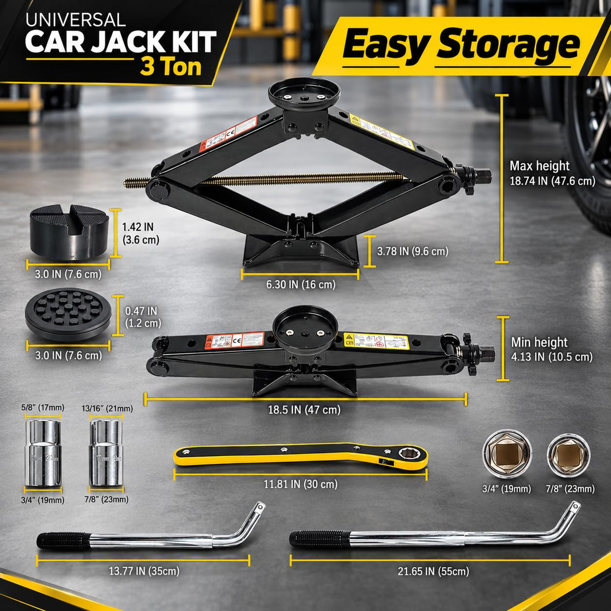 3 Ton Scissor Jack W3165
