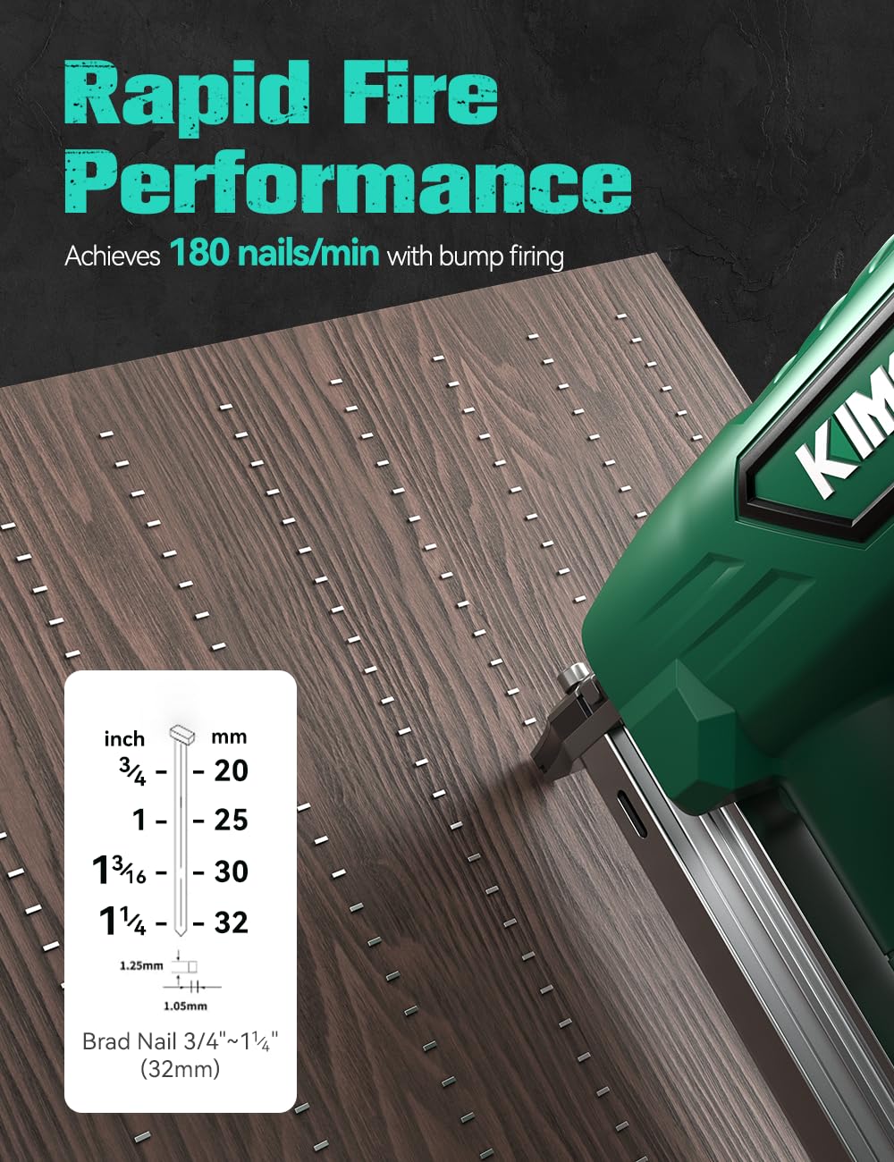 Cordless Brad Nailer 18 GA with 5000pcs Nails K102569
