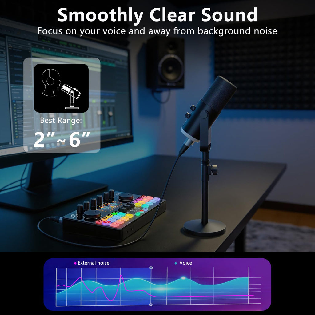 XLR/USB Dynamic Mic with Audio Interface K7904