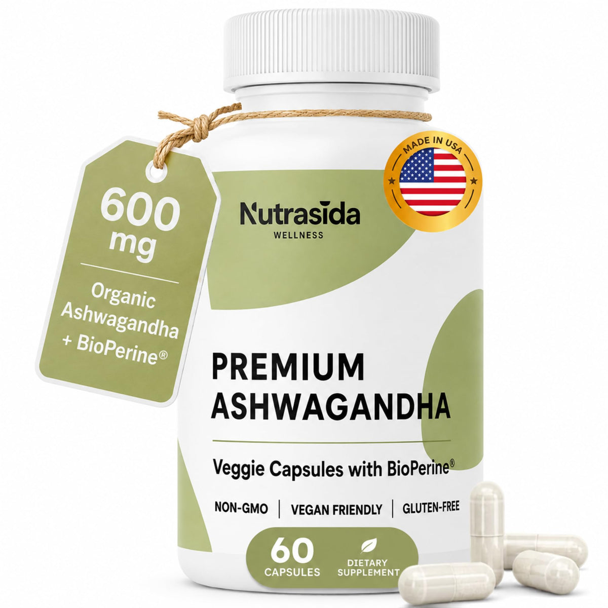 Ashwagandha 600mg Vegan Gluten-Free 60 Count G677940