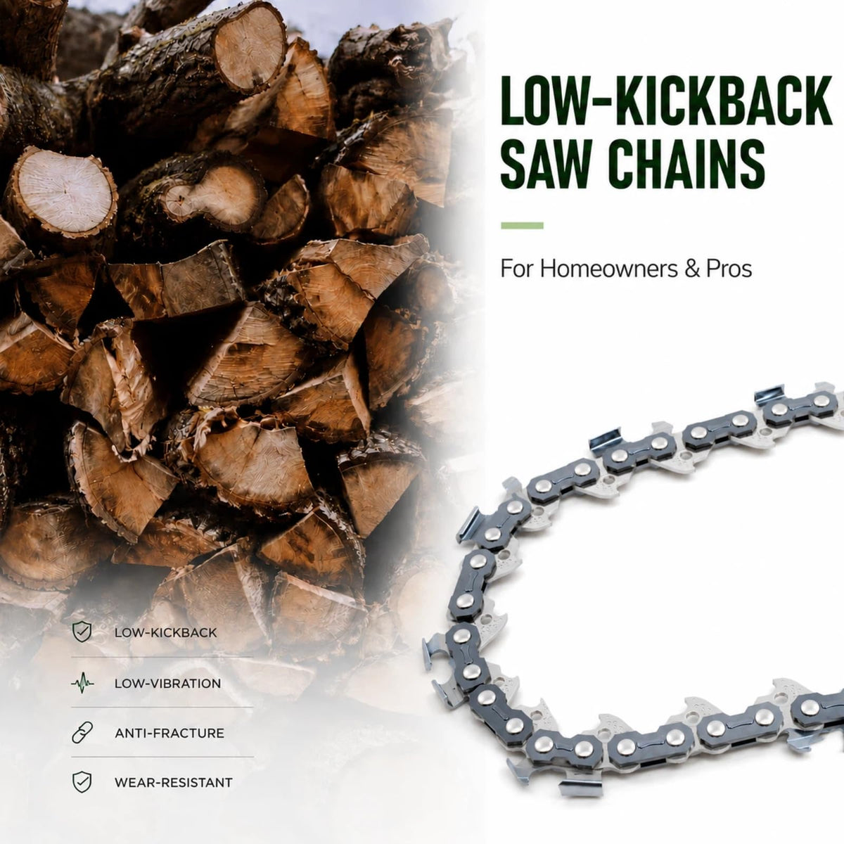 24 Inch Chainsaw Chain 3/8 Pitch .050" Gauge 84 Drive Links Full Chisel C42025