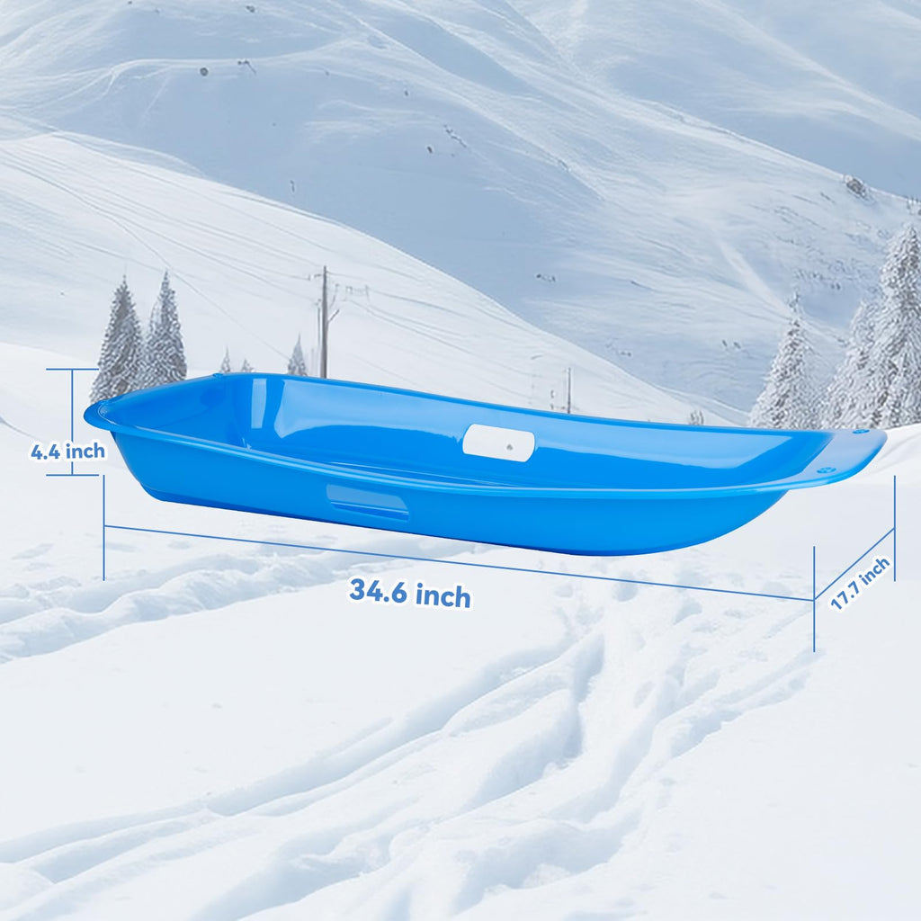 35 inch Plastic Snow Sled with Leash H758