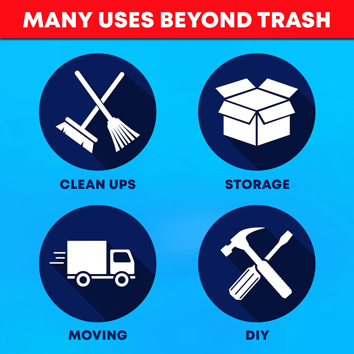 95 Gallon 2 Mil Heavy Duty Trash Bags 25 Count K9500