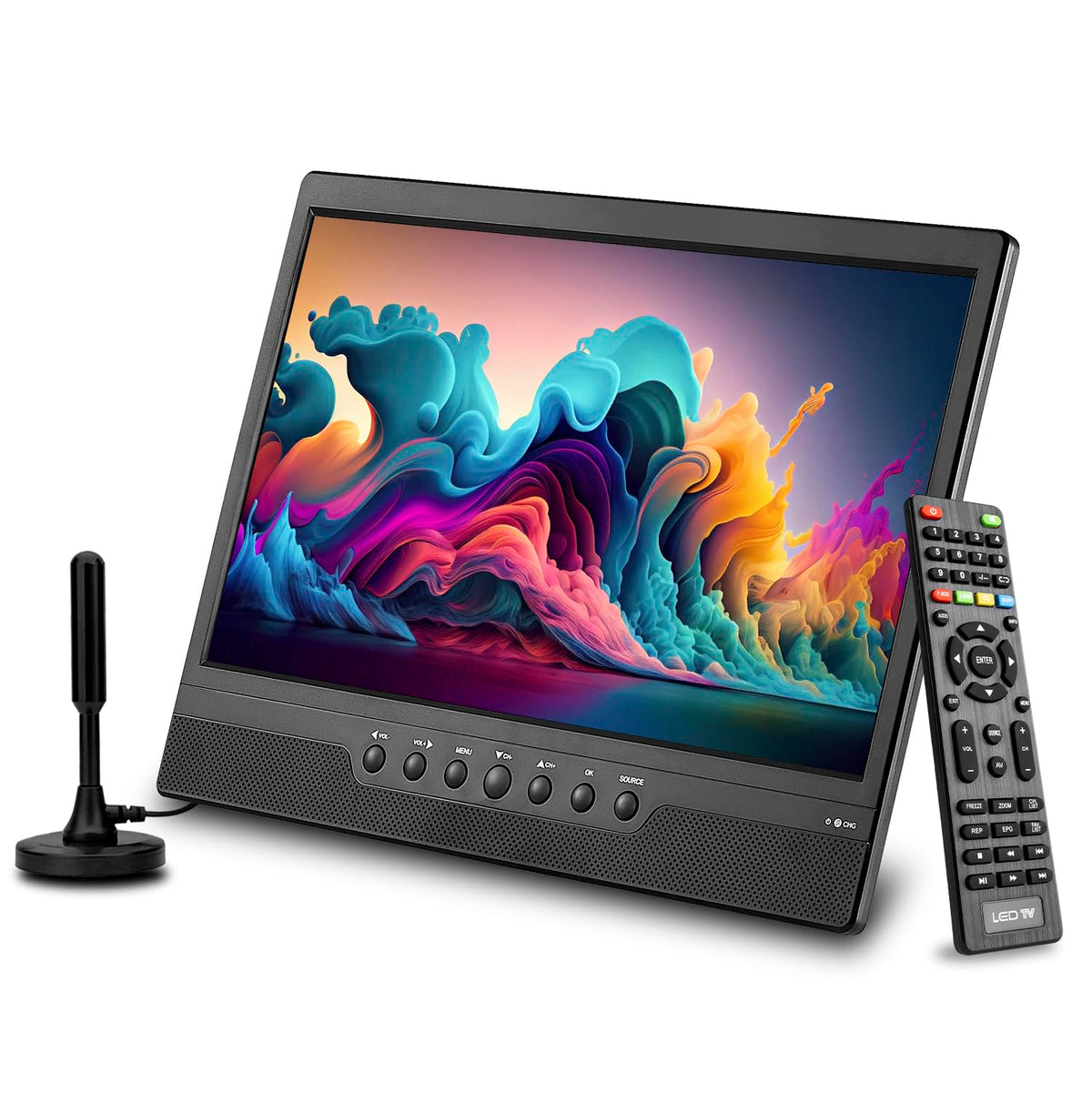 14 Inch Portable TV with Rechargeable Battery, ATSC Tuner, USB/HDMI/AV, 12 Volt N2734