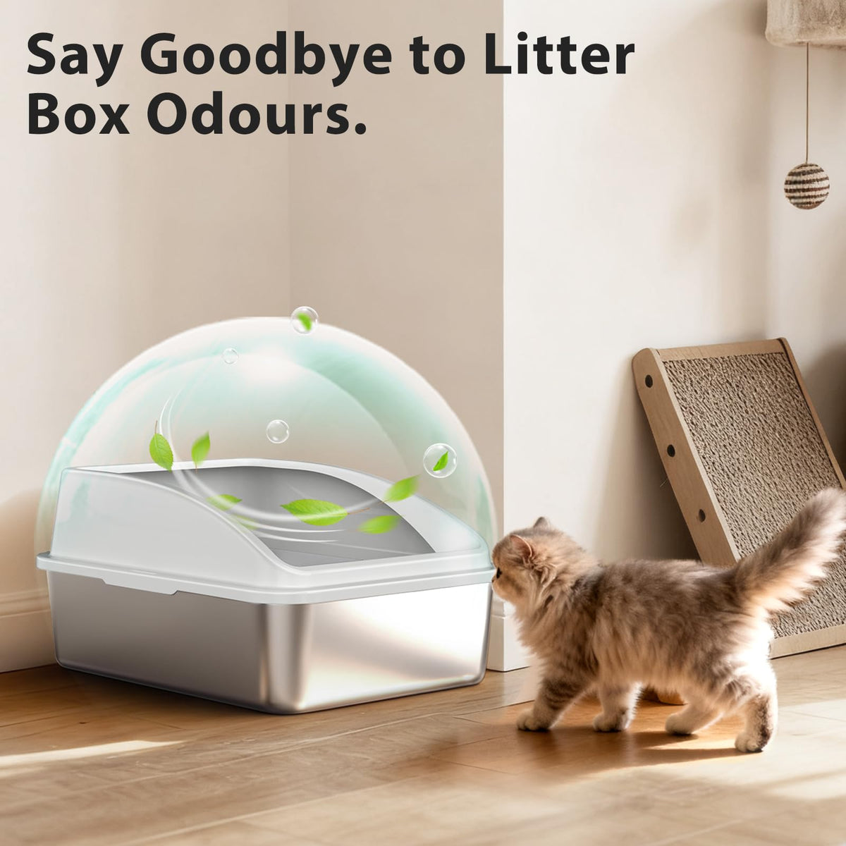 Stainless Steel Litter Box with Lid I876