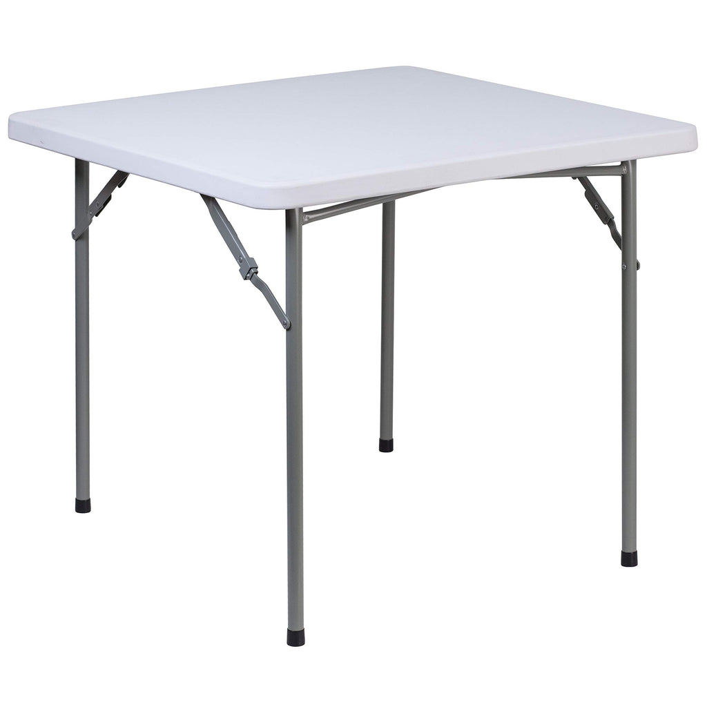 Square Granite White Plastic Game Table O8134