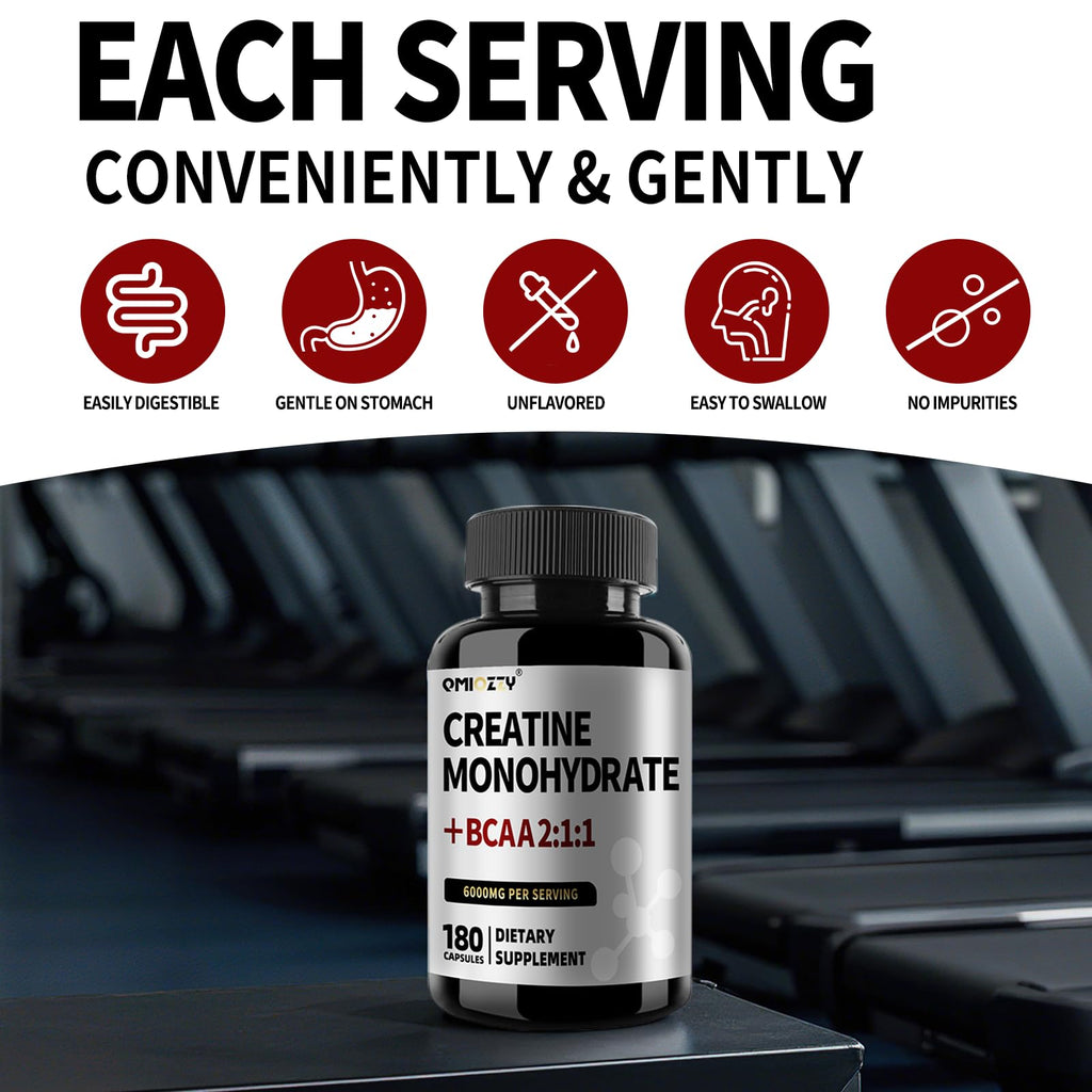 Micronized Creatine Monohydrate 6000MG 180 Vegan Capsules Z293