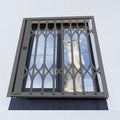 Lockable Folding Aluminum Window Safety Guards, Adjustable Width 24-36 Inch, Black V5122