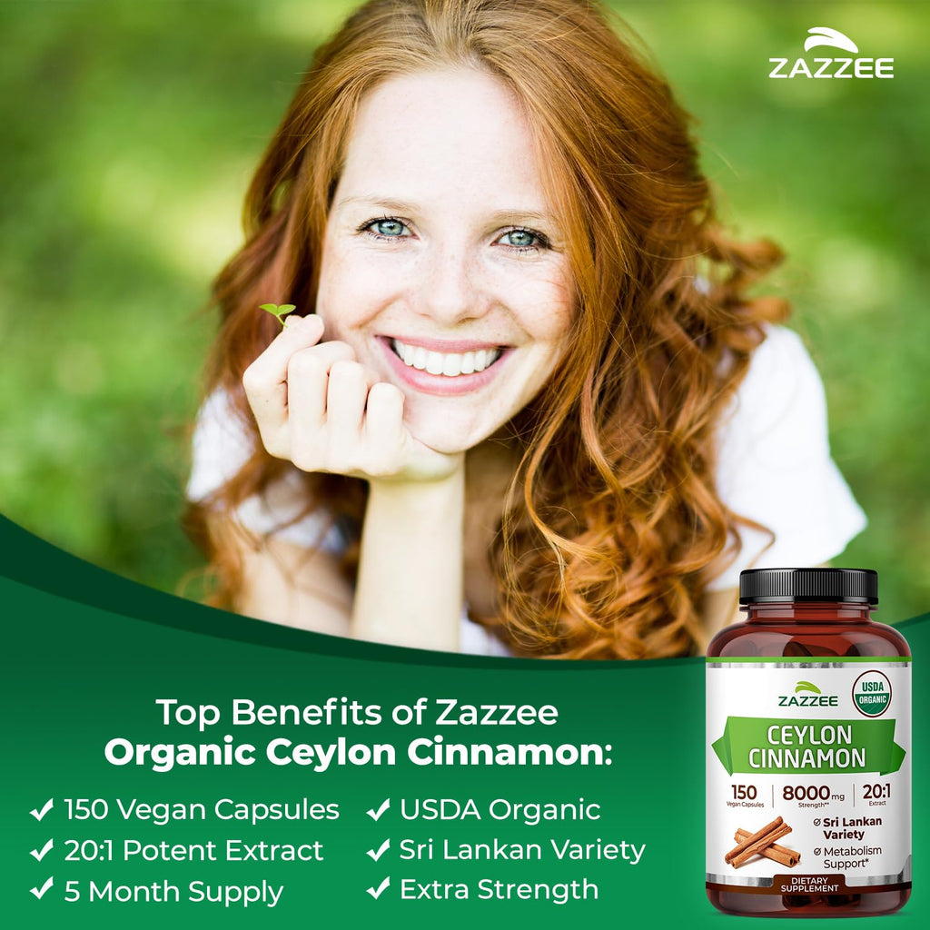 USDA Organic Ceylon Cinnamon 20:1 Extract 150 Capsules K687422