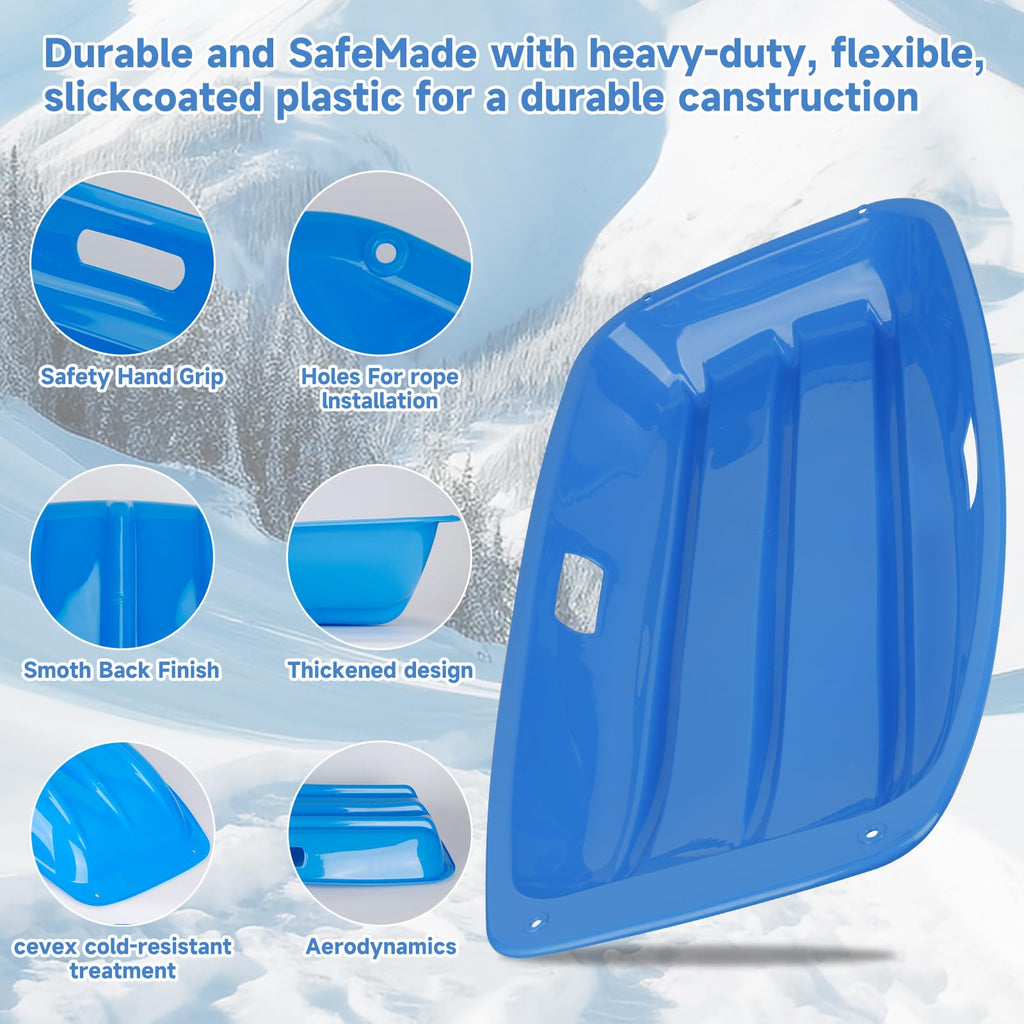 35 inch Plastic Snow Sled with Leash H758