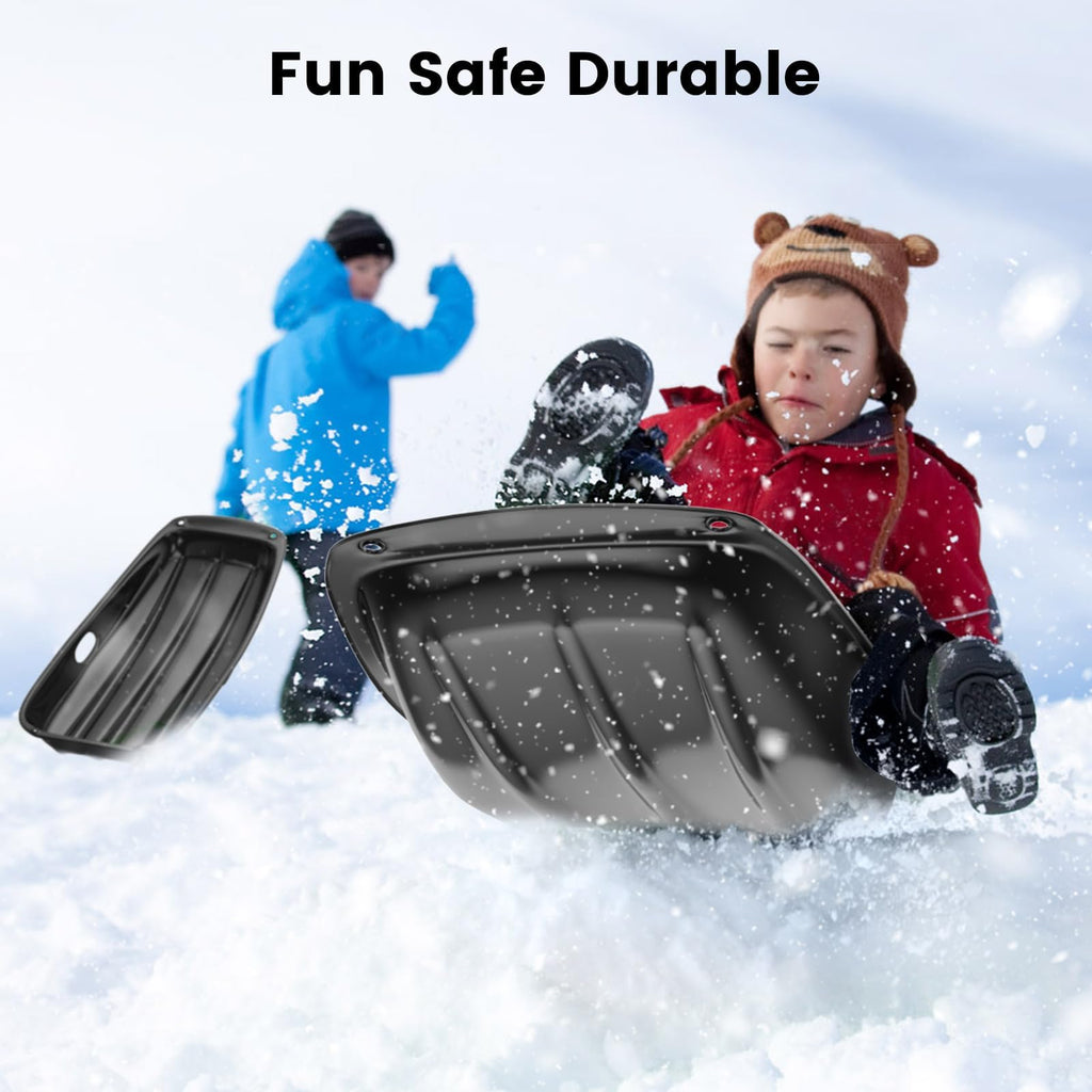 Cold-Resistant Plastic Toboggan Sled with Pull Rope D508