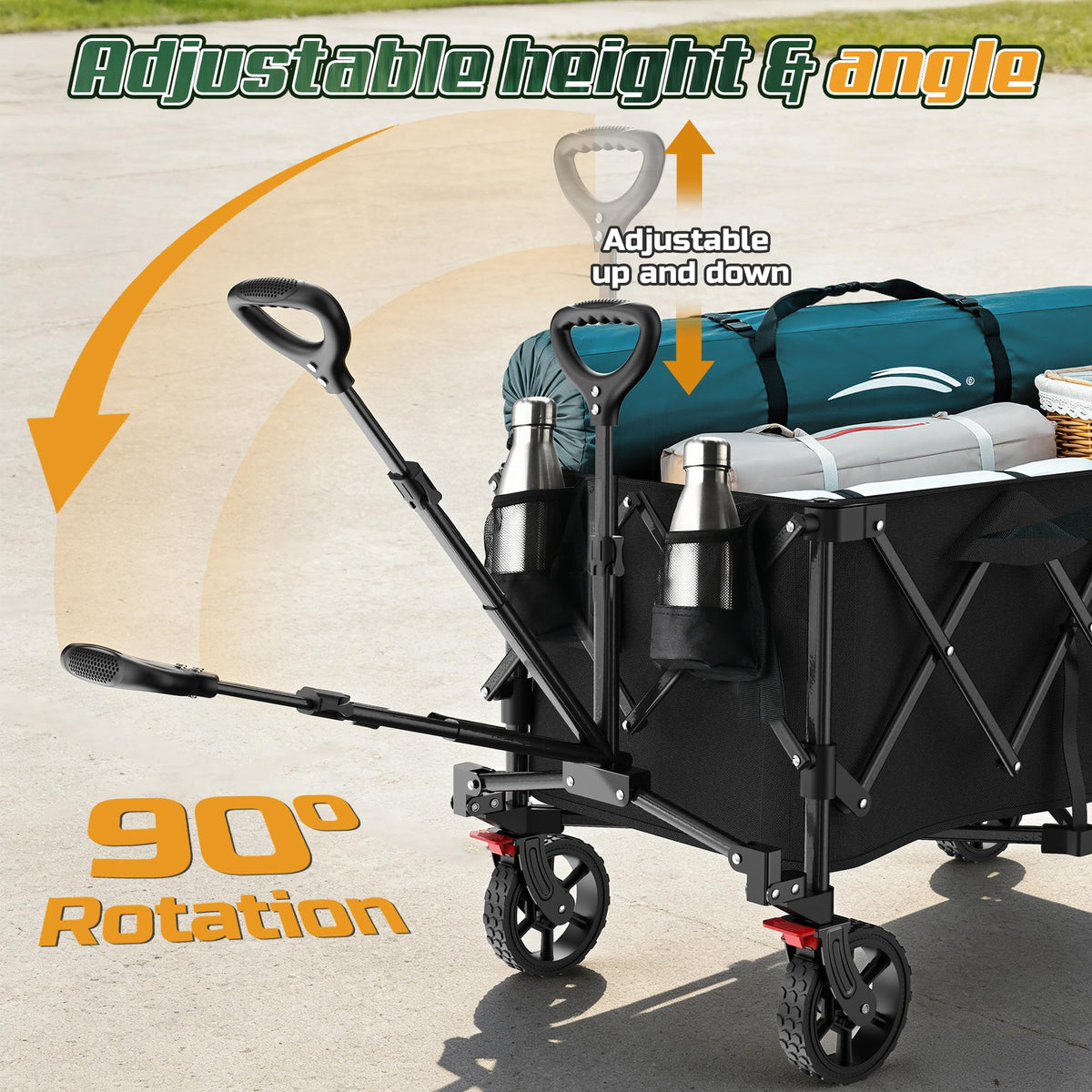 Collapsible Wagon Cart with Wheels J91536