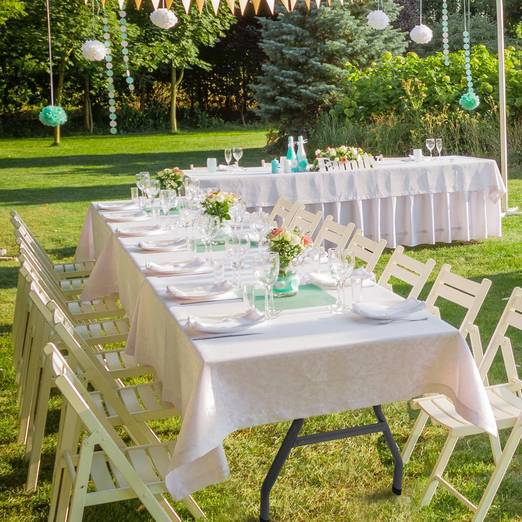 6 ft Plastic Folding Table with Carry Handle I870