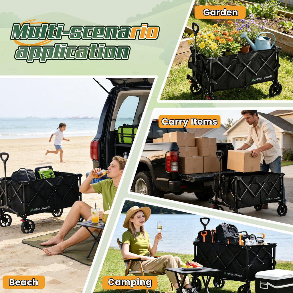 Collapsible Wagon Cart with Wheels J91536