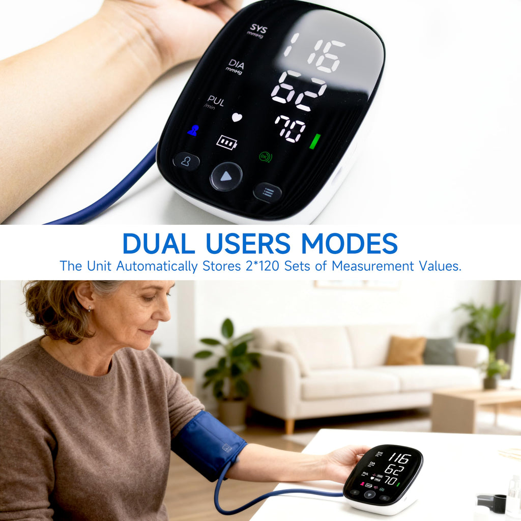 Upper Arm Blood Pressure Monitor with Adjustable Large Cuff P344134