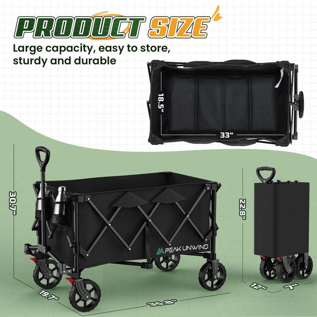 Collapsible Wagon Cart with Wheels J91536