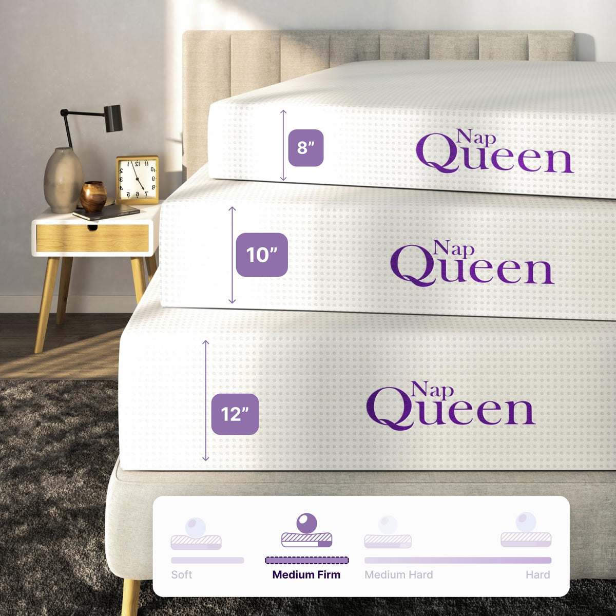 8 Inch Twin Size Bamboo Charcoal Memory Foam Mattress W67941