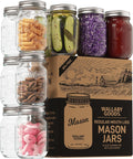 16oz Clear Glass Mason Jars with Lids 12-Pack O2680