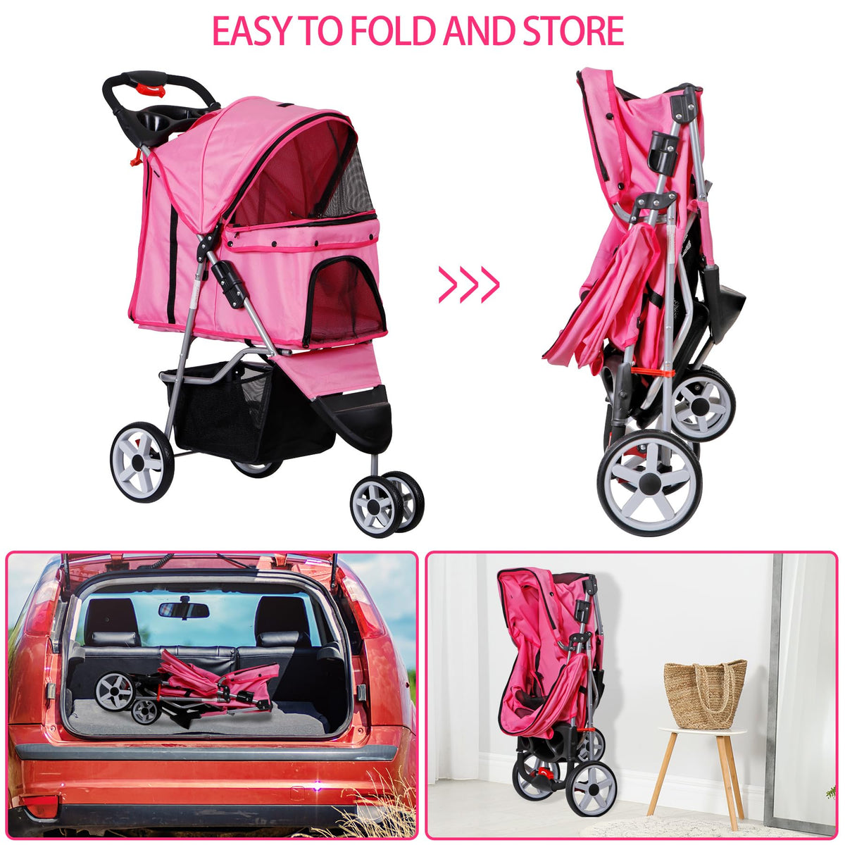 Foldable Pet Stroller W12028
