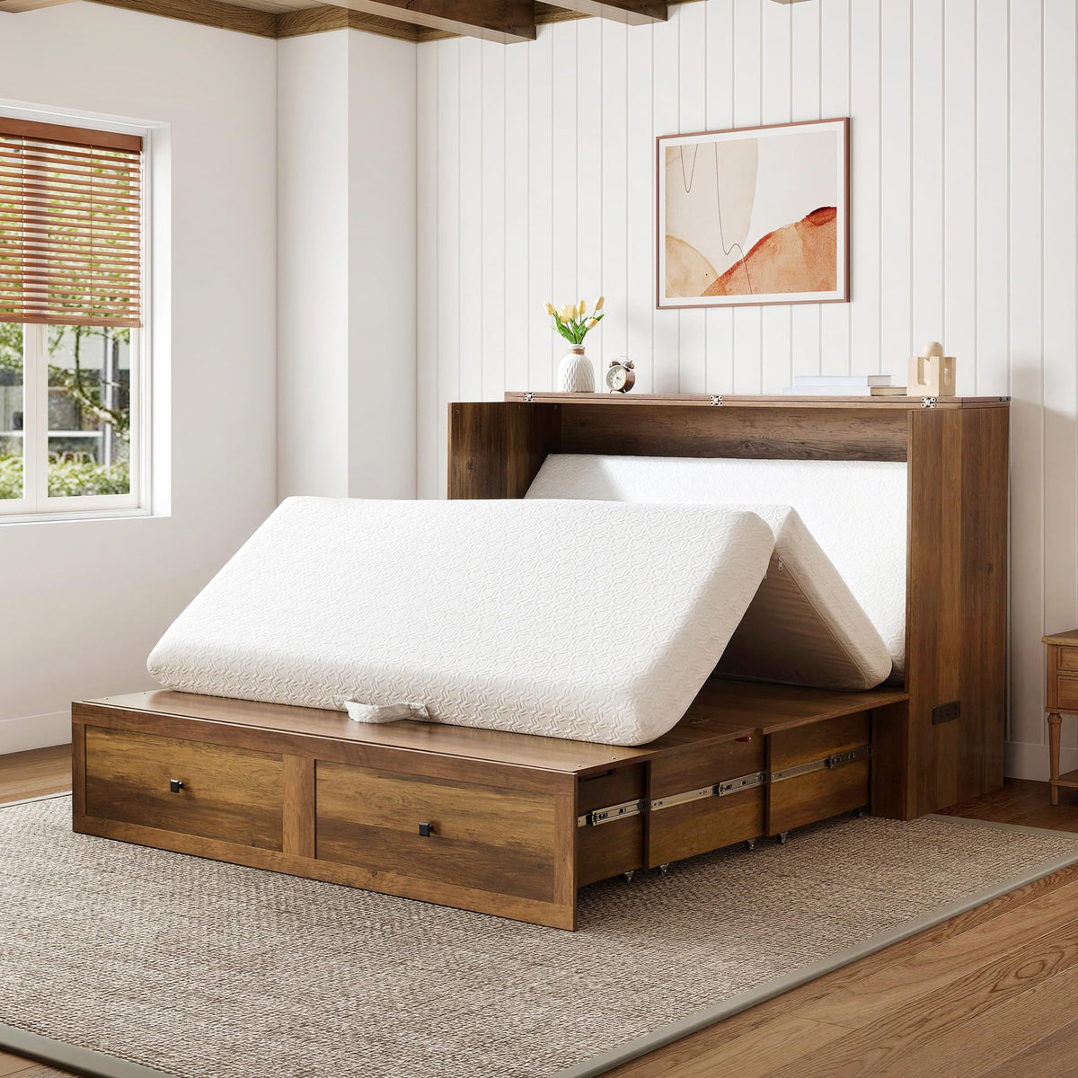 Queen Foldable Memory Foam Mattress with Cooling Gel Y304