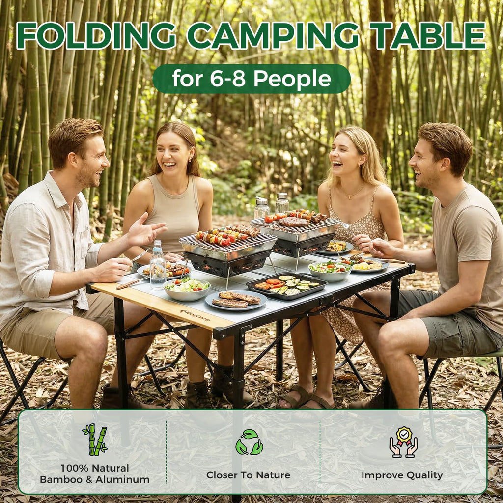 Bamboo Aluminum Camping Table L824981