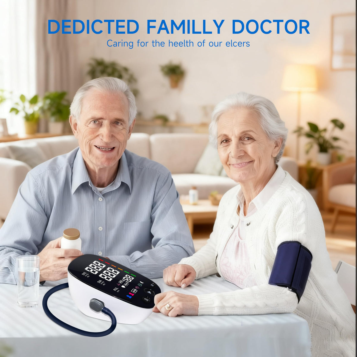 Upper Arm Blood Pressure Monitor with Adjustable Large Cuff P344134