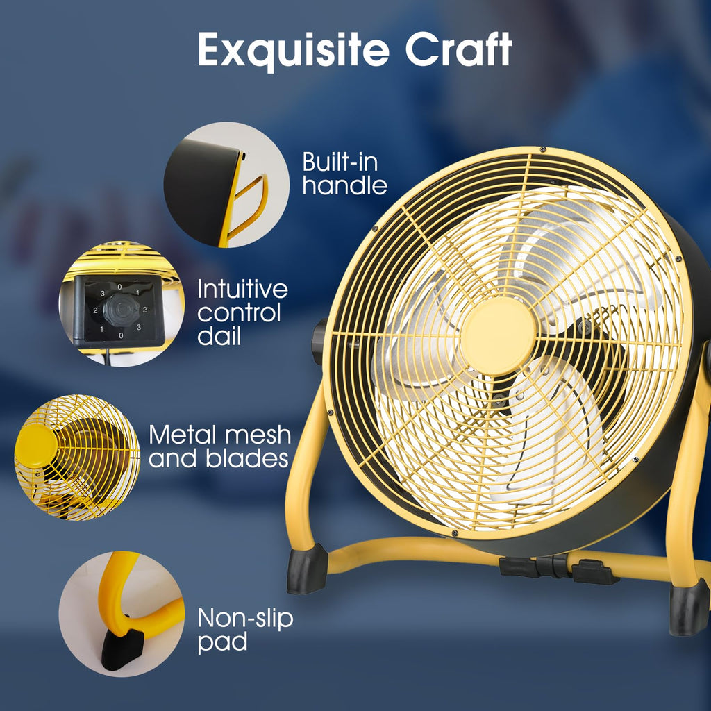 12 Inch High Velocity Metal Floor Fan K931