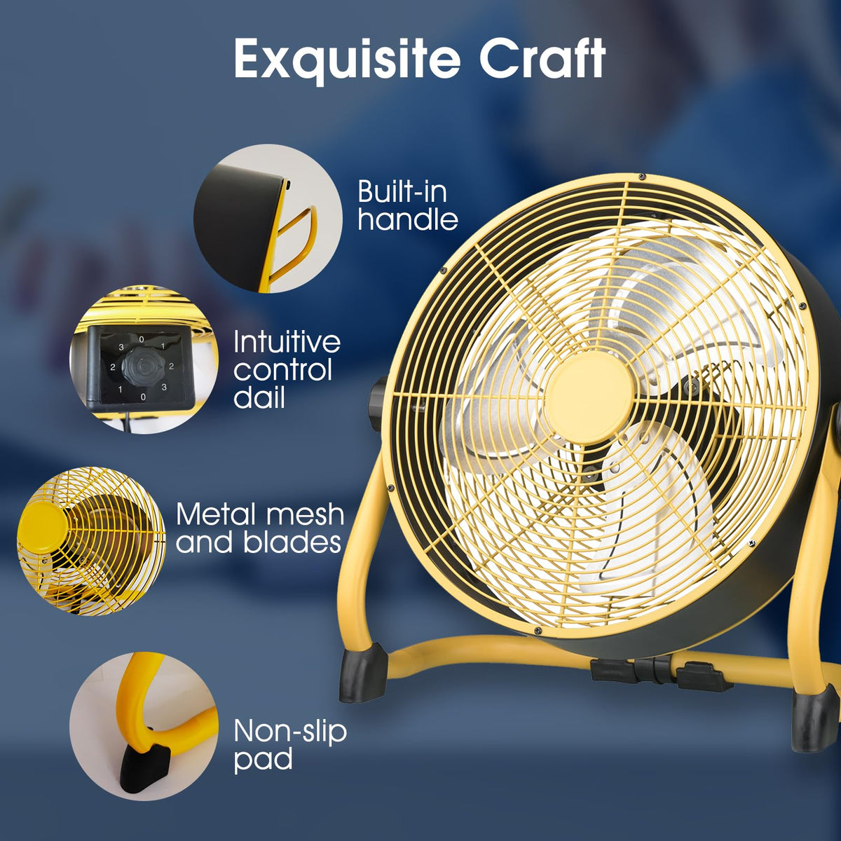 12 Inch High Velocity Metal Floor Fan K931