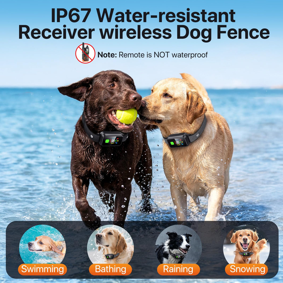 Wireless Dog Collar Fence System & Training Collar W538060