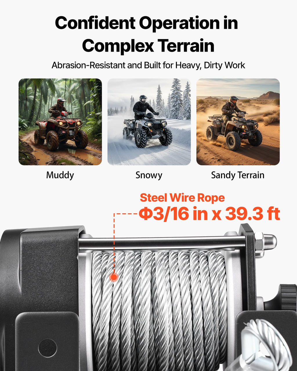 12V DC Electric Winch with Steel Wire Rope and Wired Remote Control Q800