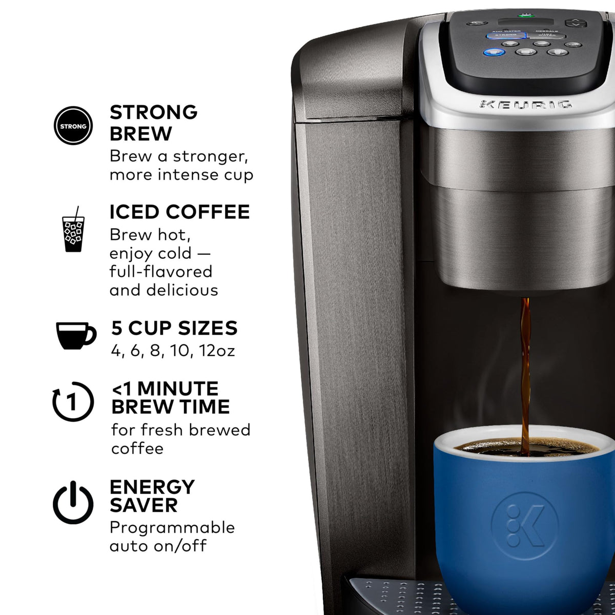 Single Serve K-Cup Pod Coffee Maker, 8 to 12oz Brew Size, Programmable V4299
