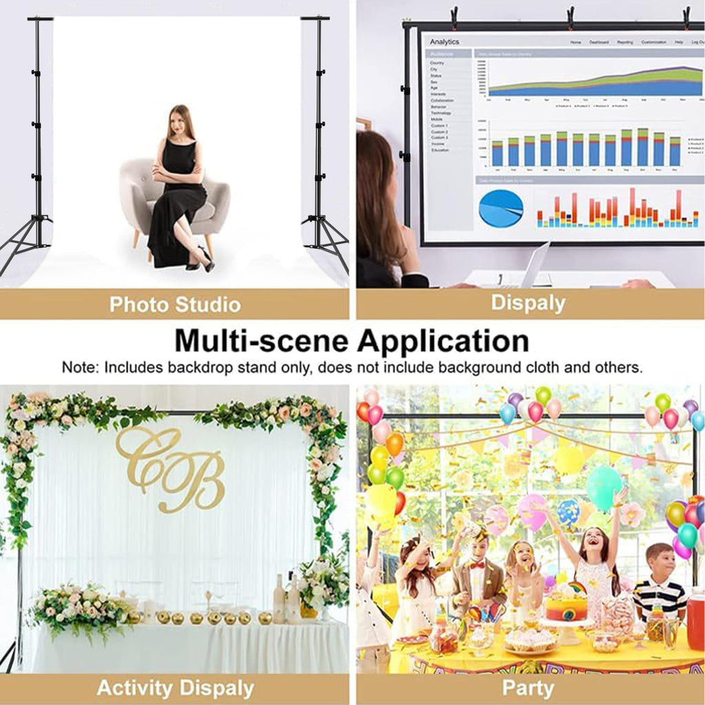 Adjustable Photo Backdrop Stand 9ft x 10ft with Carry Bag Q107