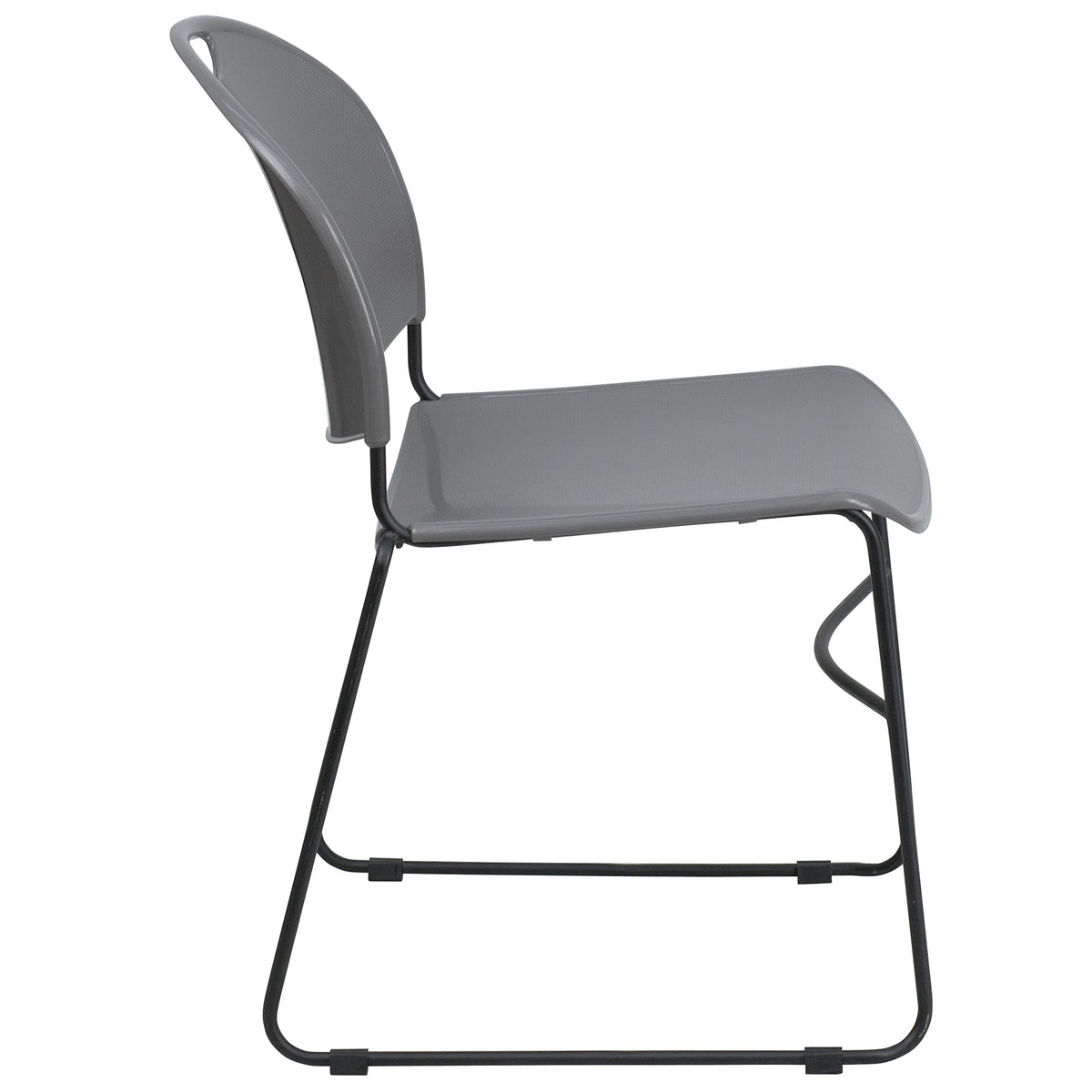 Gray 4 Pack Stack Chair with Black Frame J745