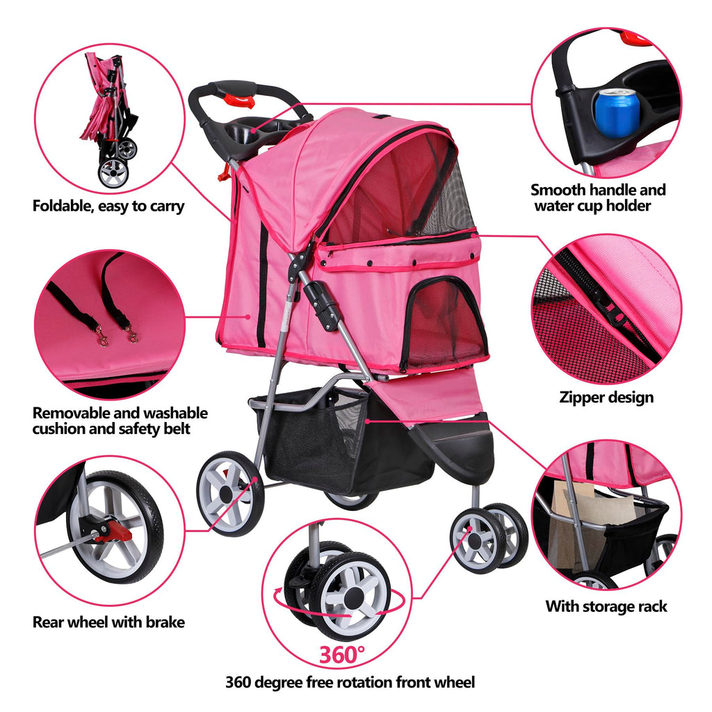 Foldable Pet Stroller W12028