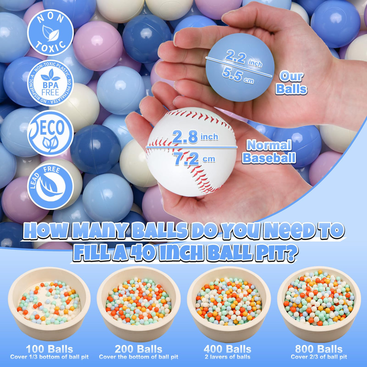 Cream Ball Pit Balls 100 Balls 2.2 Inch K33210