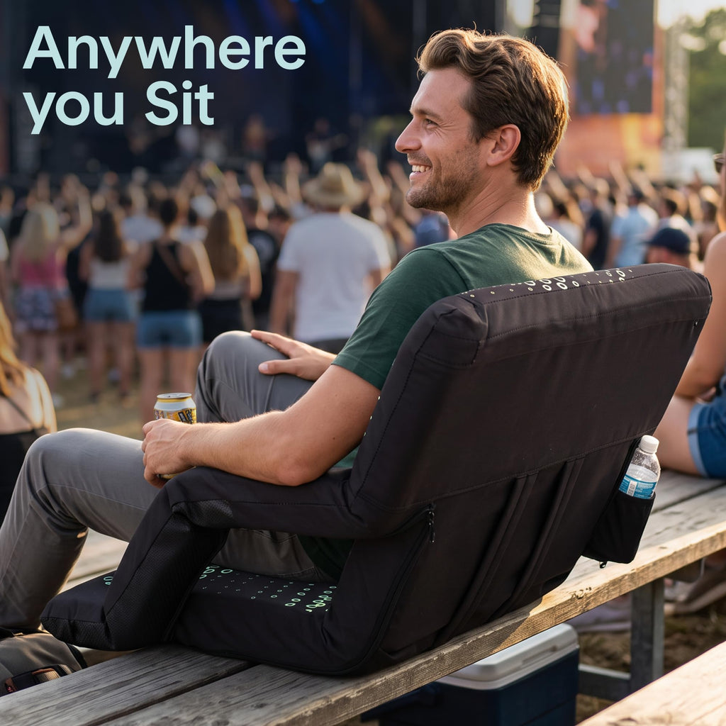 Blue Padded Stadium Seat with Back Support D699274