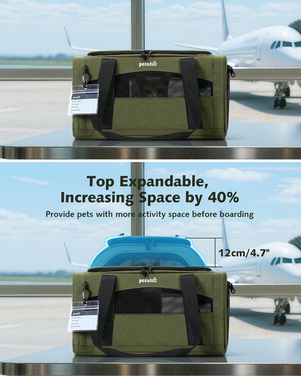 Expandable Airline Approved Pet Carrier J901213