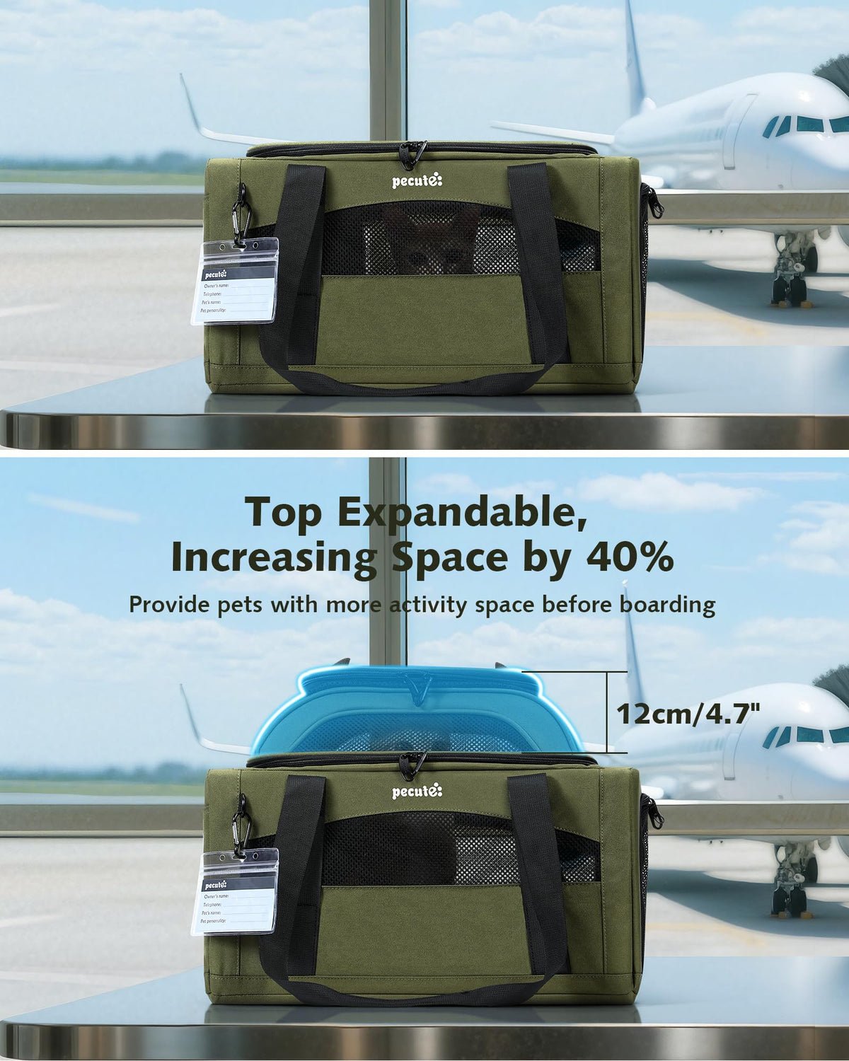 Expandable Airline Approved Pet Carrier J901213