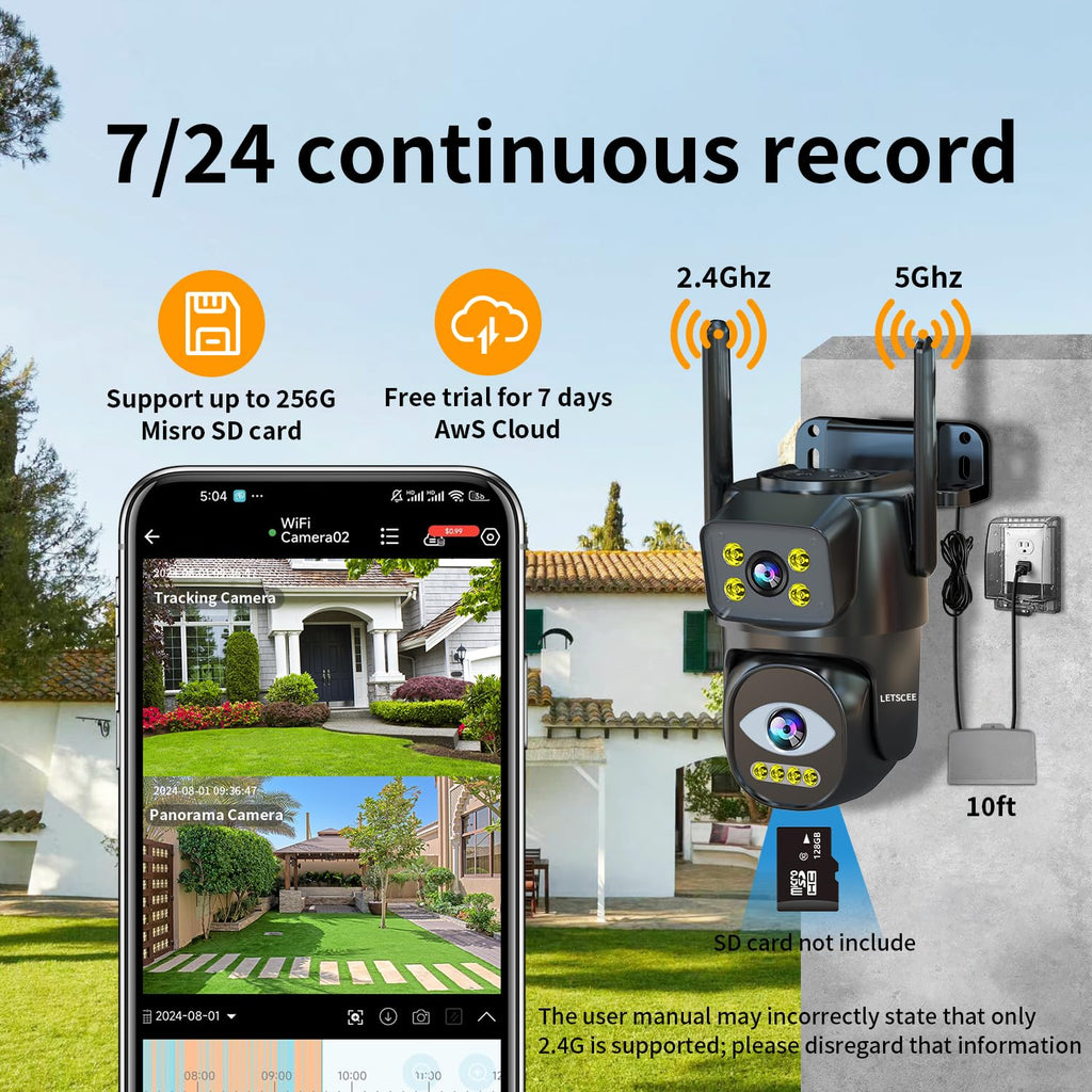 Dual Lens WiFi Security Camera Outdoor A131