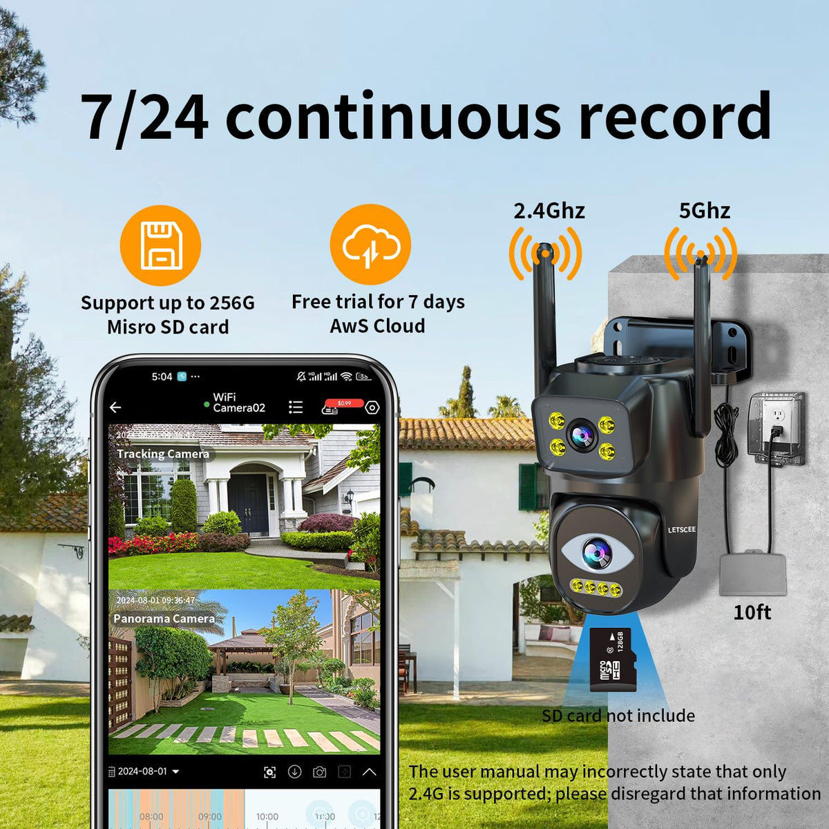 Dual Lens WiFi Security Camera Outdoor A131