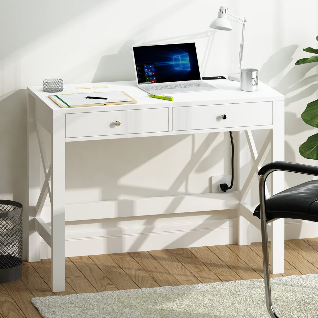 39.4 Inches Computer Desk with 2 Drawers I598