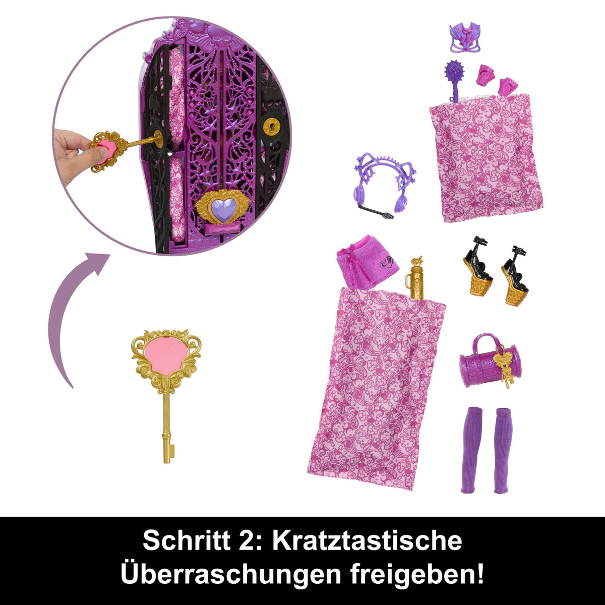 Doll with Wardrobe and 19 Accessories Z54305