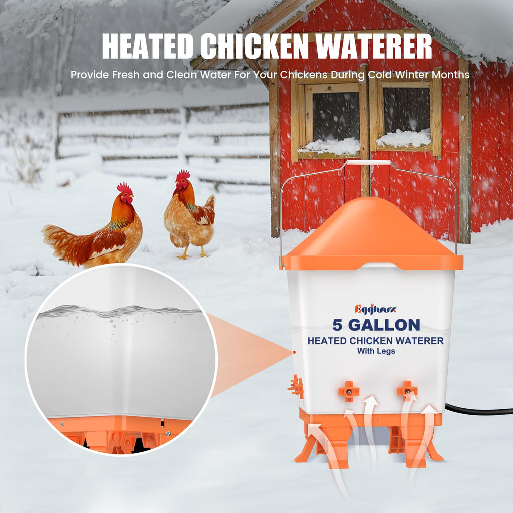 Heated Chicken Waterer 5 Gallon Thermostatically Controlled P7655
