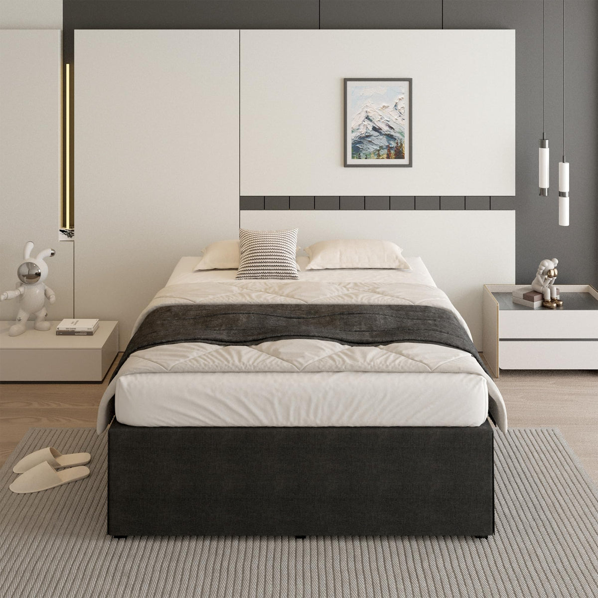 18 Inch Queen Size Metal Bed Frame T150