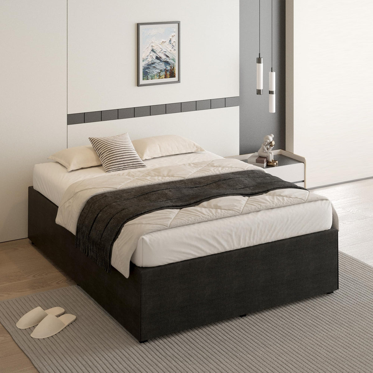 18 Inch Queen Size Metal Bed Frame T150